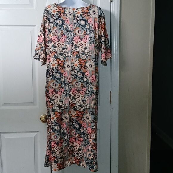 Floral print midi soft dress with pockets casual  Sz 1X NWOT - Picture 5 of 9